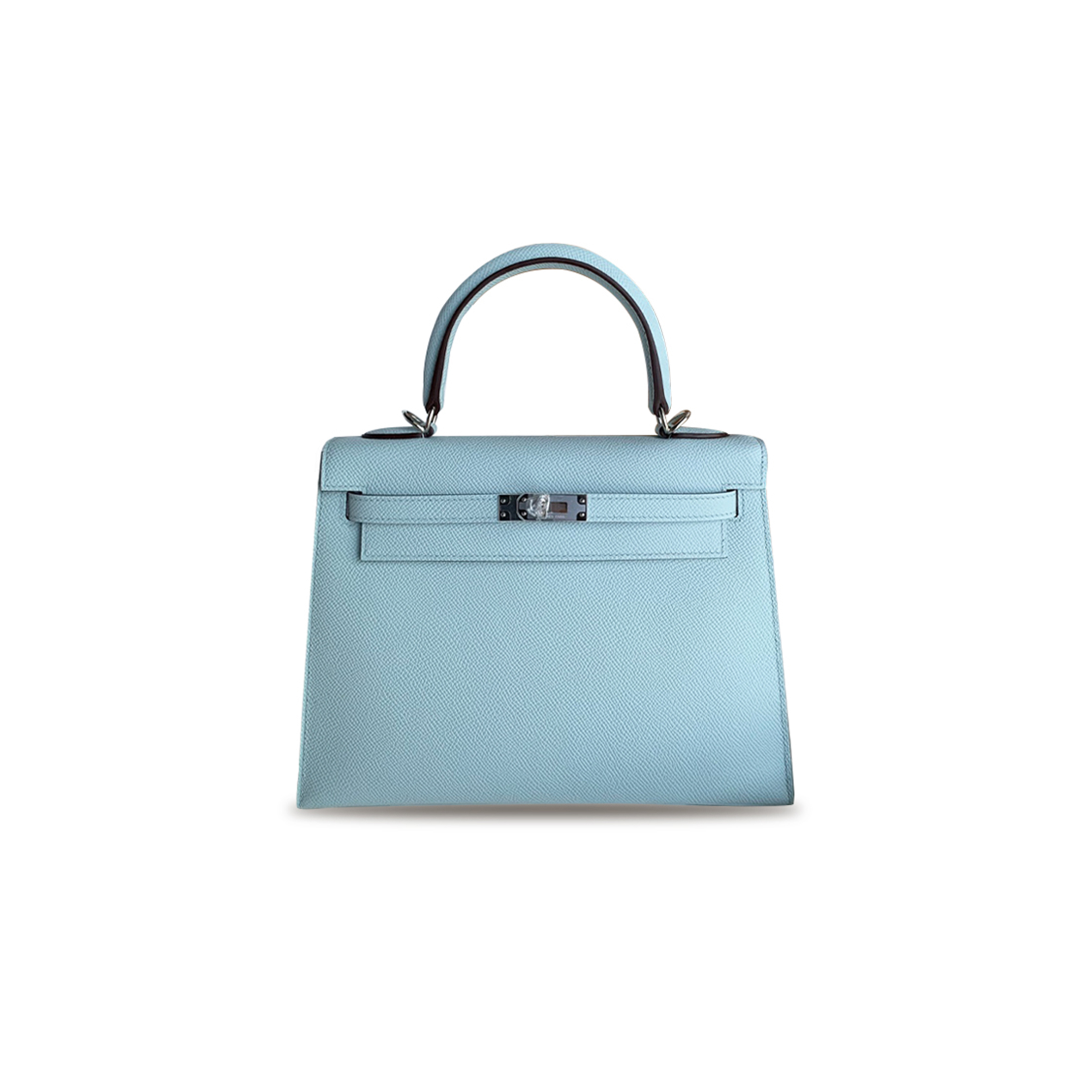 H**mes kelly25 haze blue epsom silver buckle (25*17*7cm)